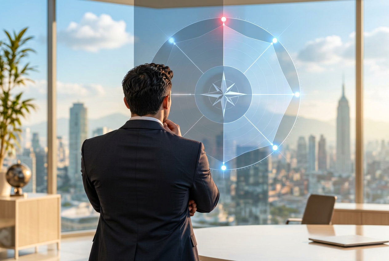 Profesional frente a un radar de 7 dimensiones aún por descubrir